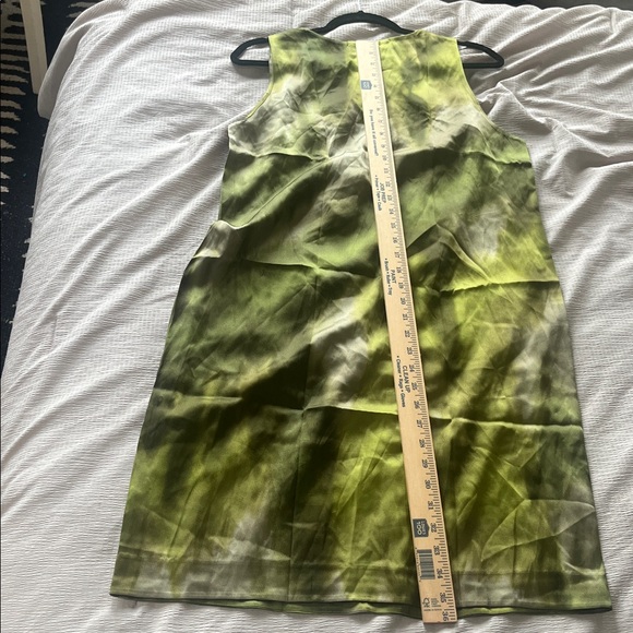 Vince Olive Green Silk Ombre Dress Size Large - Picture 5 of 7